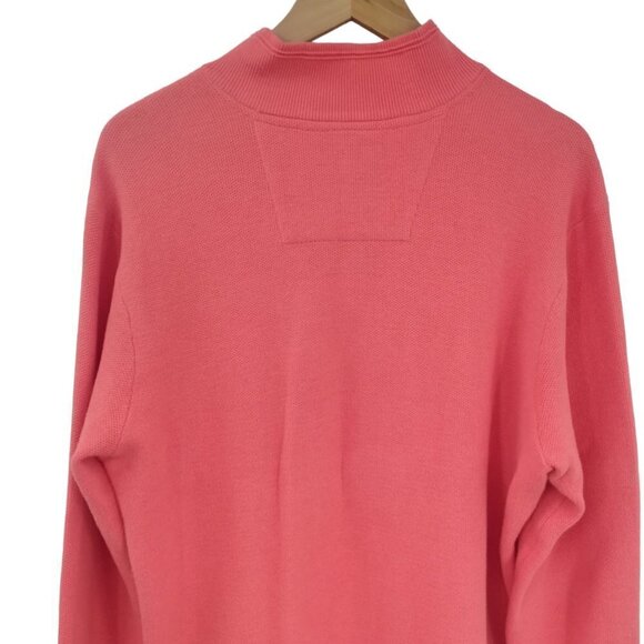 Southern Tide The Skipjack 1/4 Zip Pullover Sweater Size L Mens Golf Coral Shirt - Picture 7 of 8